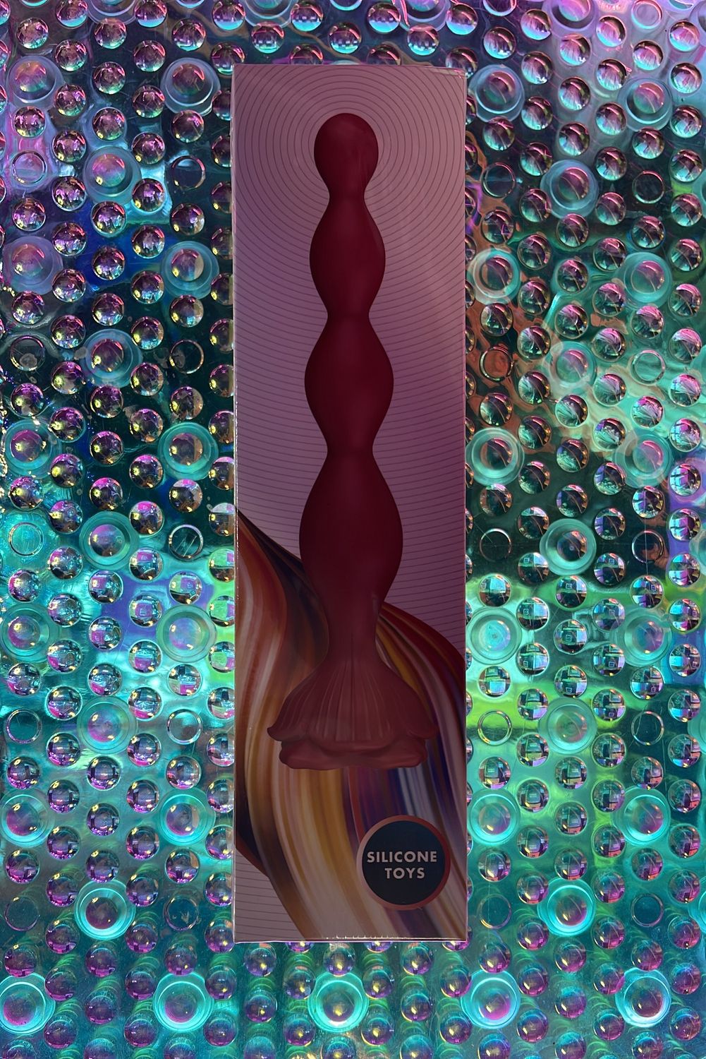 Long Red Vibrating Anal Plug