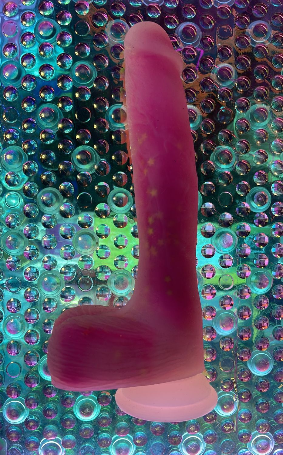 Starry pink Vib and Thrust Dildo