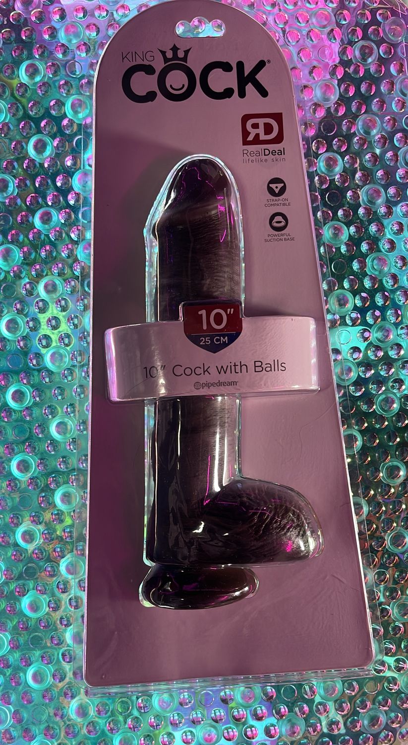 King Cock 10&quot; w/Balls (Brown)