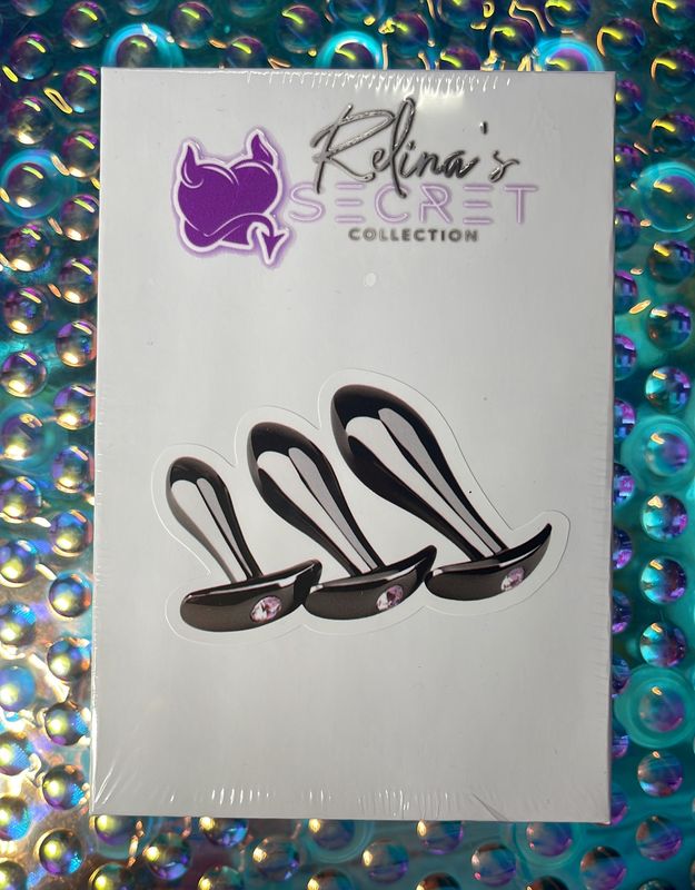 Metal Plug Set w/ Pink Gemstone