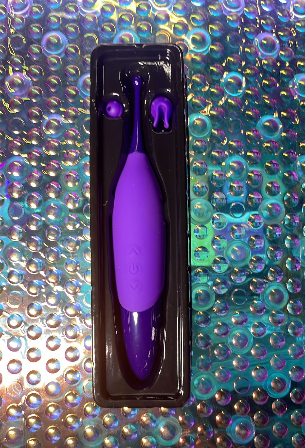 Purple Double Tip Vibrating Clit Stimulator