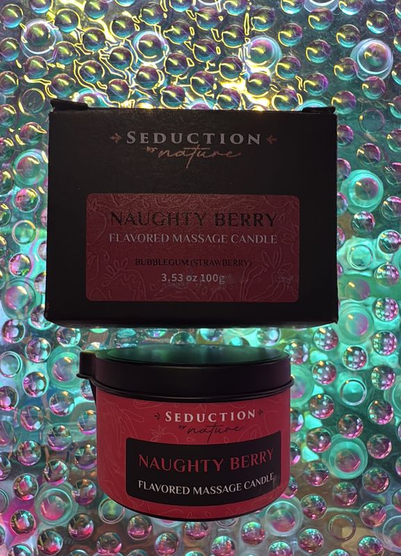 Naughty Berry Edible Massage Candle