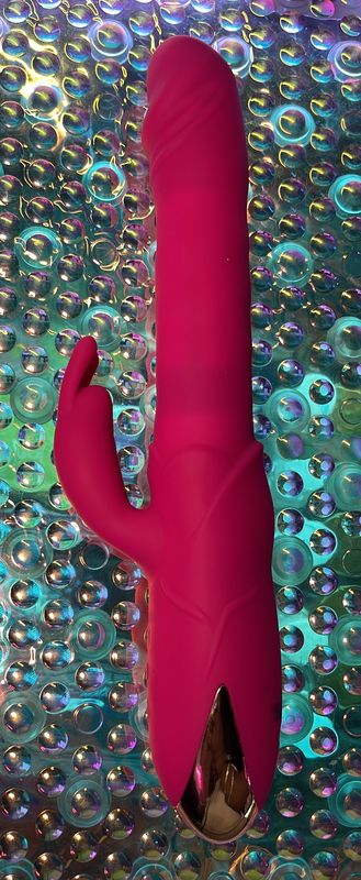 Pink Vibrator w/ Bunny Ear Clitoris Stimulator