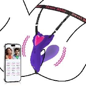 9 Speed Wearable Panty "App-Controlled" w/Dildo