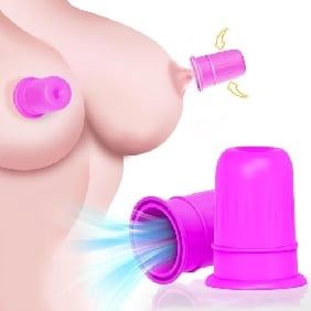 Pink Silicone Nipple Sucker Set