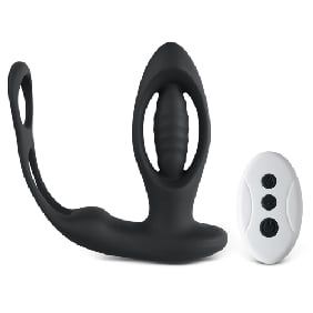 10 Speed Super Anal Plug w/Cockring &amp; Remote