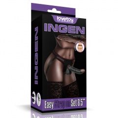 8.5&quot; Easy Strap On Set &quot;Black&quot;