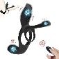 Vibrating Balls &amp; Vagina Cock Ring w/Remote