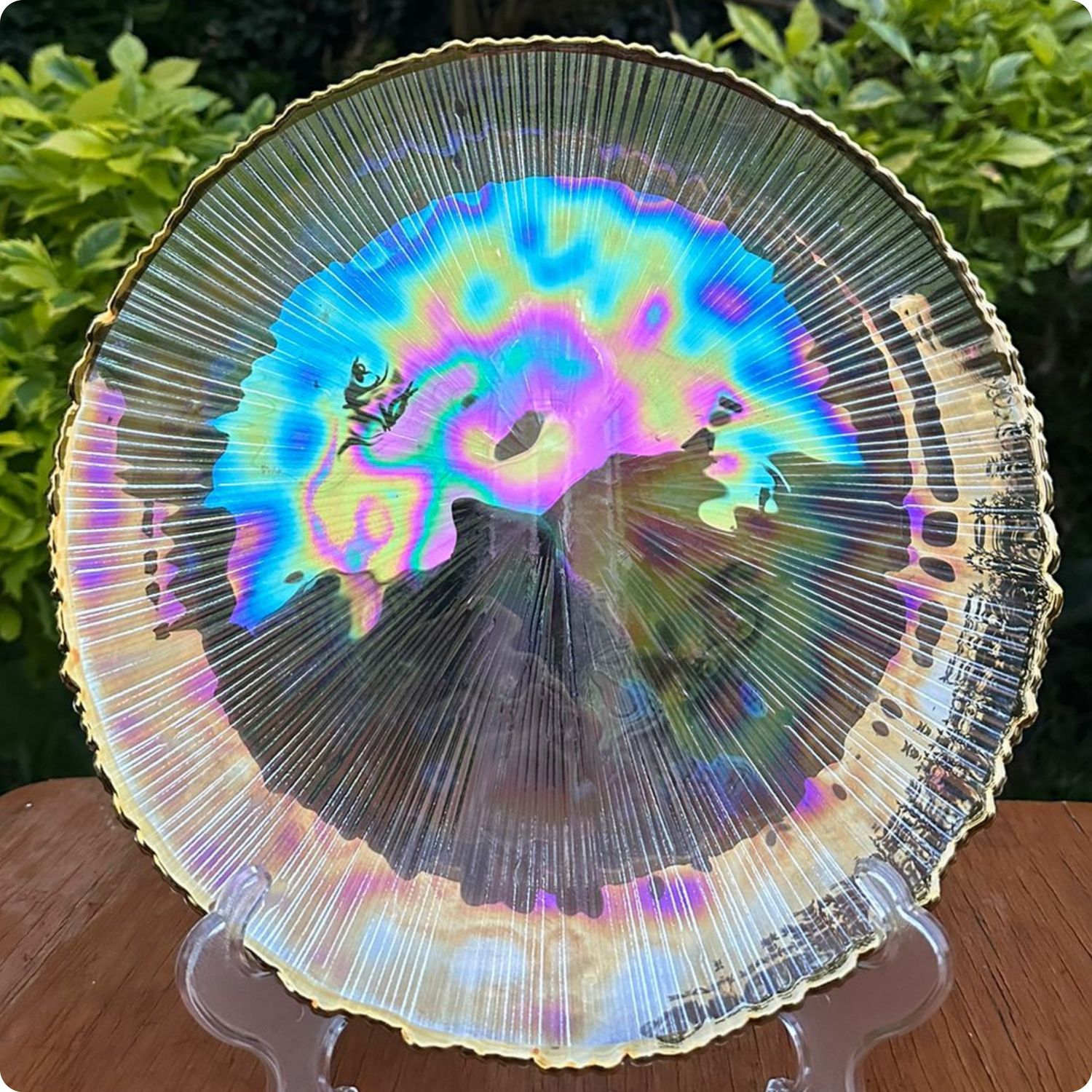 BAJO PLATO CRISTAL DESTELLOS