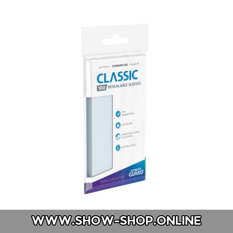 Ultimate Guard Classic Sleeves wiederverschließbar Standardgröße Transparent (100)