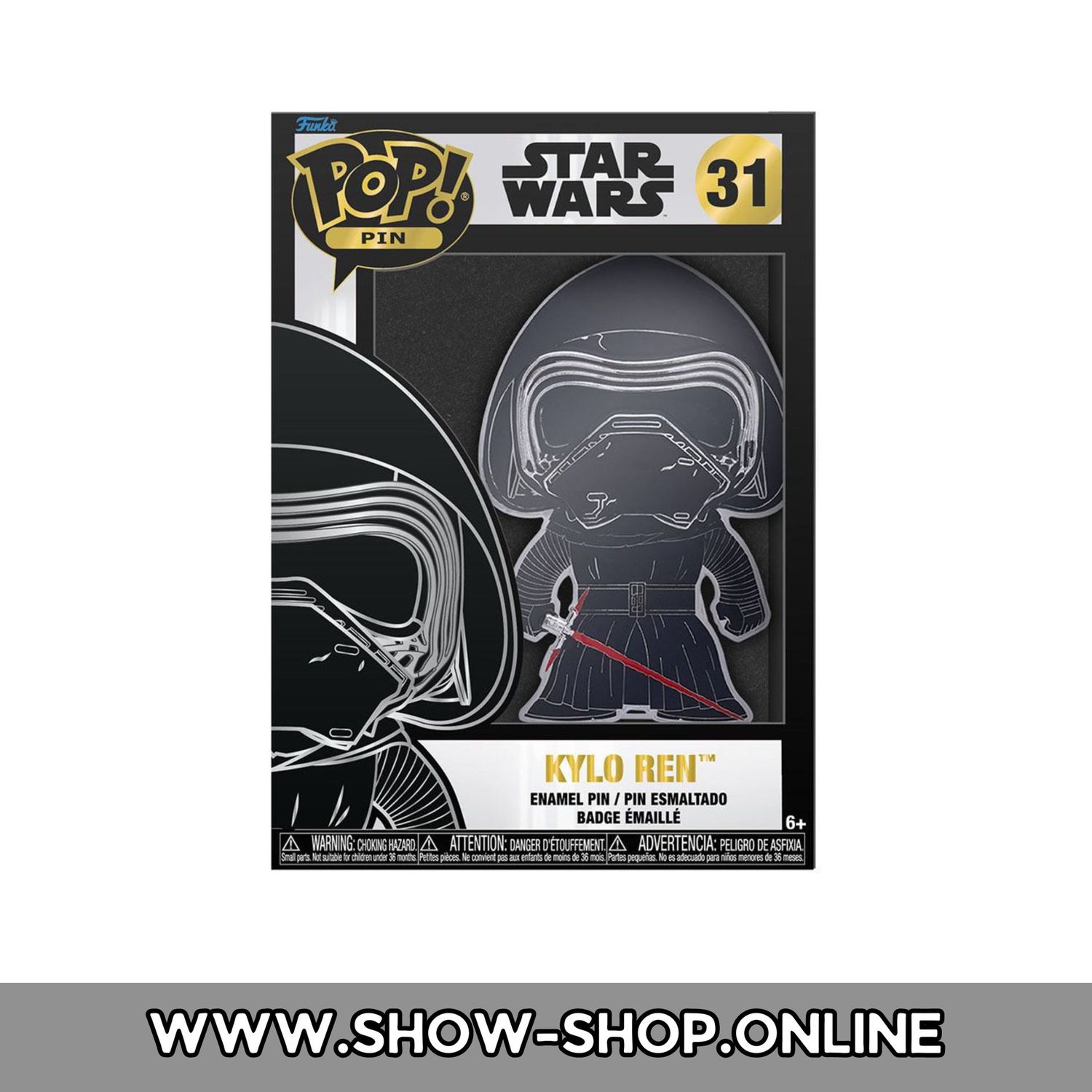 Star Wars Loungefly POP! Pin Ansteck-Pin - Kylo Ren 10cm
