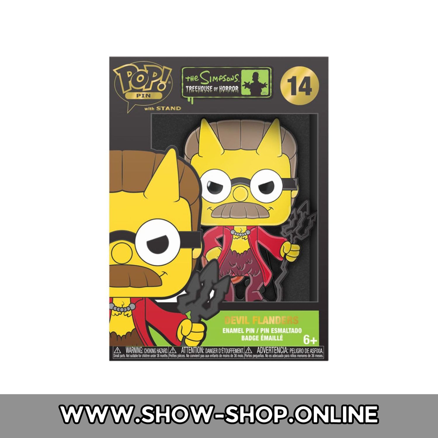 Simpsons Horror Loungefly POP! Pin Ansteck-Pin - Devil Flanders 10 cm