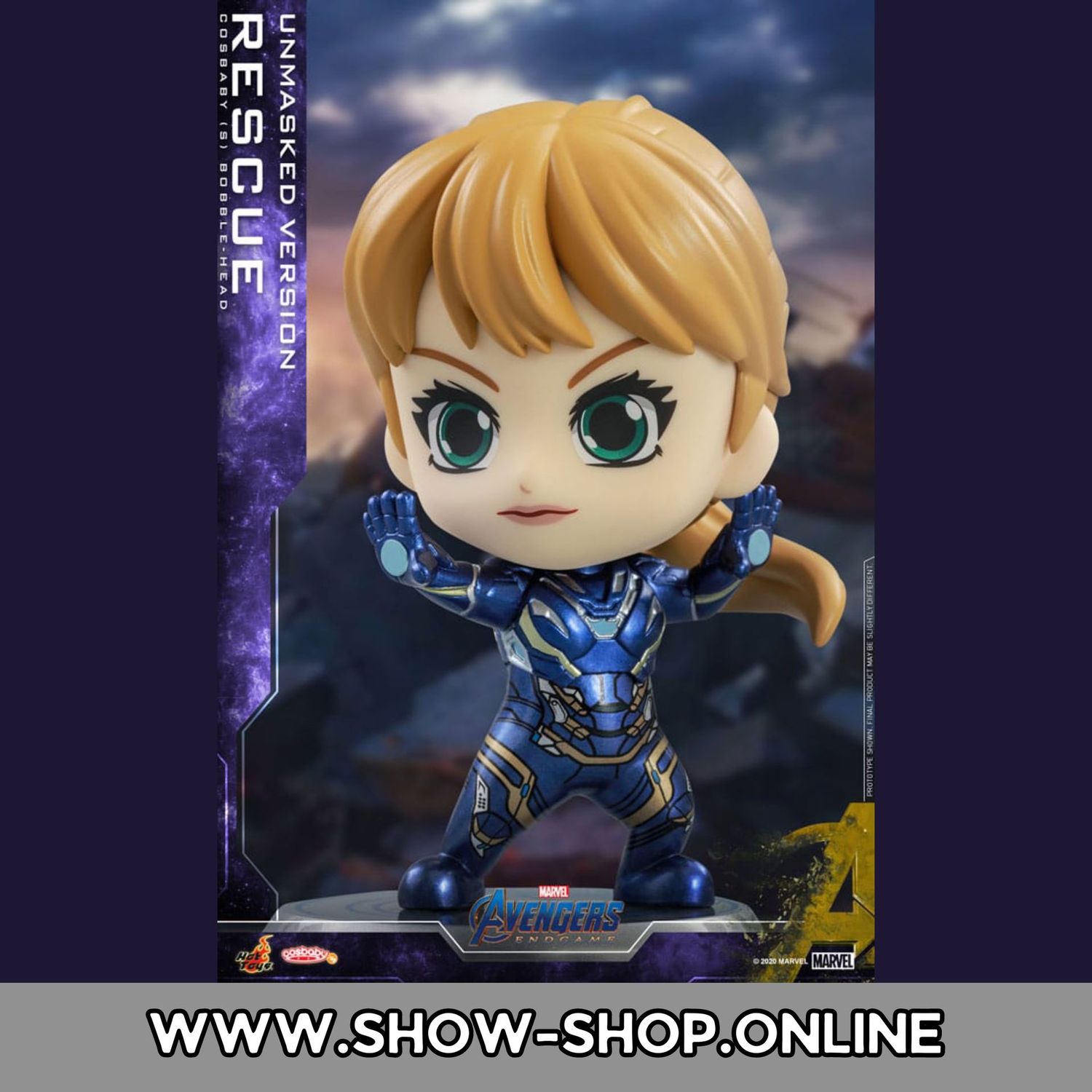 Avengers Endgame Cosbaby (S) Minifigur - Rescue (Unmasked Version) 10 cm
