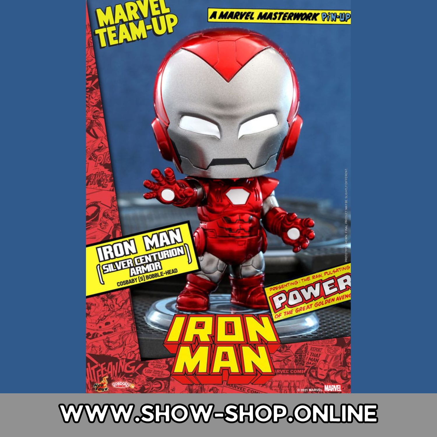 Marvel Comics Cosbaby (S) Minifigur - Iron Man (Silver Centurion Armor) 10 cm