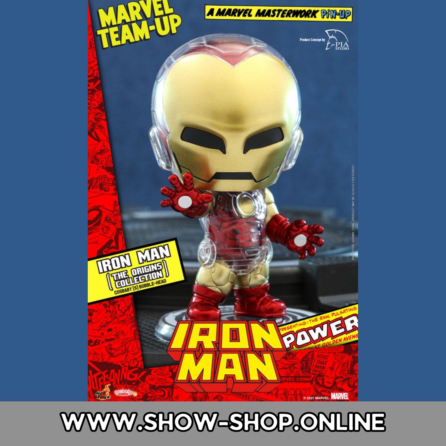 Marvel Comics Cosbaby (S) Minifigur - Iron Man (The Origins Collection) 10 cm