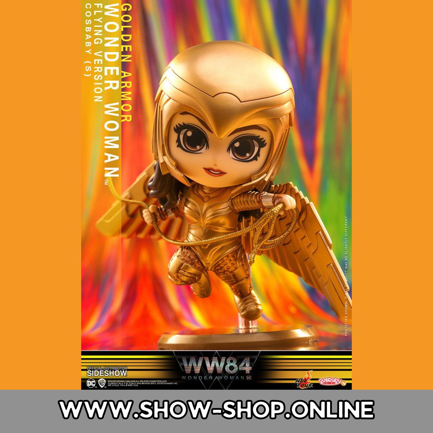 Wonder Woman 1984 Cosbaby (S) Minifigur - Golden Armor Wonder Woman (Flying Version) 10 cm