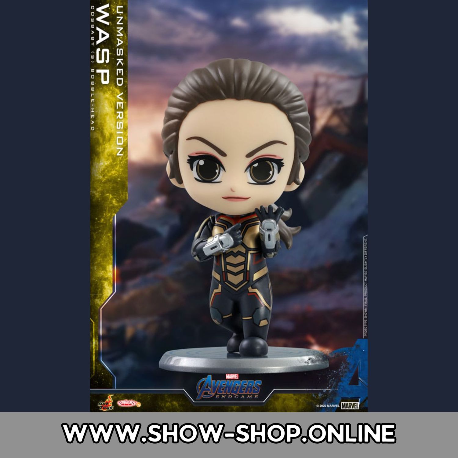 Avengers Endgame Cosbaby (S) Minifigur - The Wasp (Unmasked Version) 10 cm