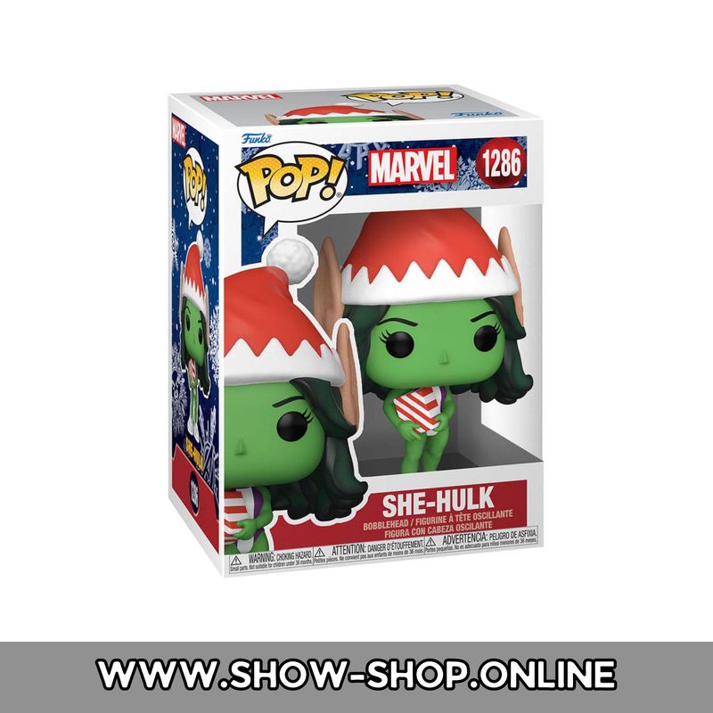 Marvel Holiday POP! Marvel Vinyl Figur She-Hulk Bobblehead - 9 cm