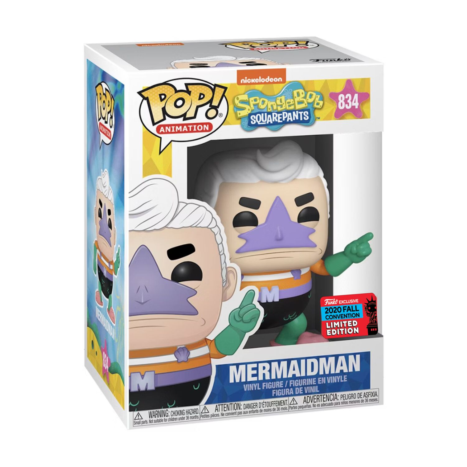 FUNKO POP! Spongebob Squrepants  -  Mermaidman 834 - 2020 Fall Convention  -  (##)