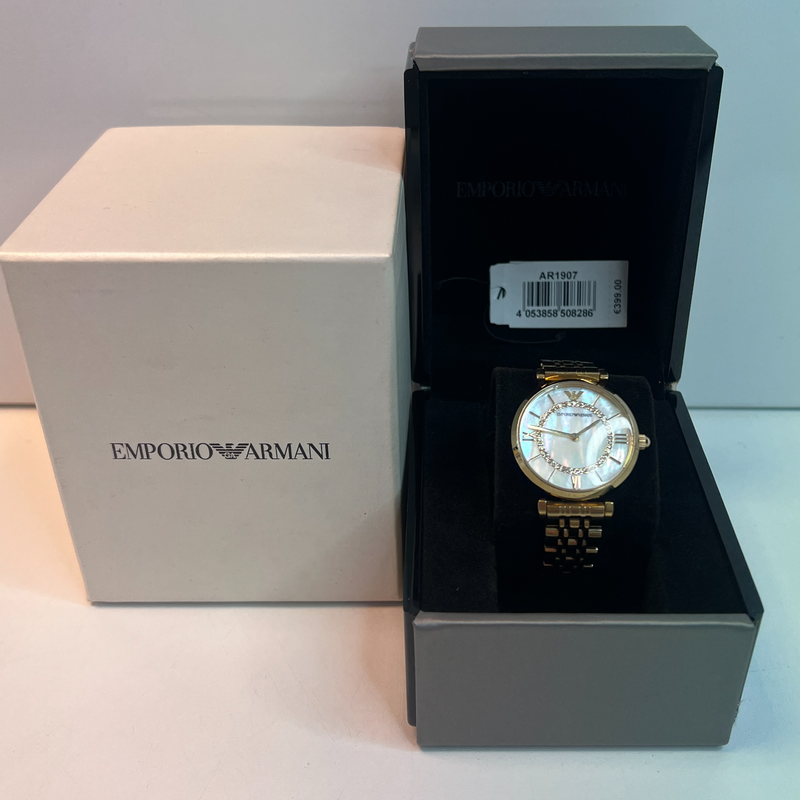 Emprio Armani AR-1907 dameshorloge goud | Compleet in doos
