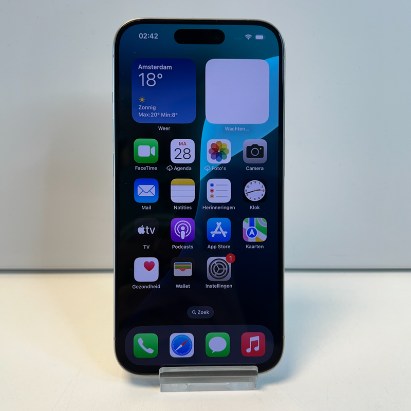 Apple iPhone 15 Pro 128GB Wit Titanium | 88% | Nette staat