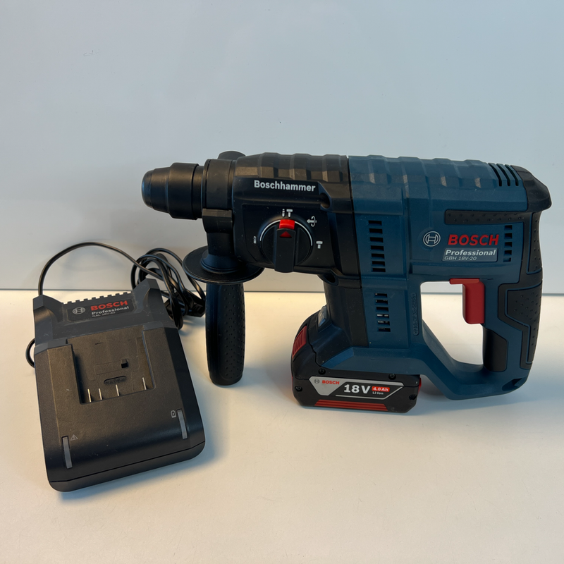 Bosch GBH 18V-20 18V Accu klopboormachine + lader en 4Ah accu