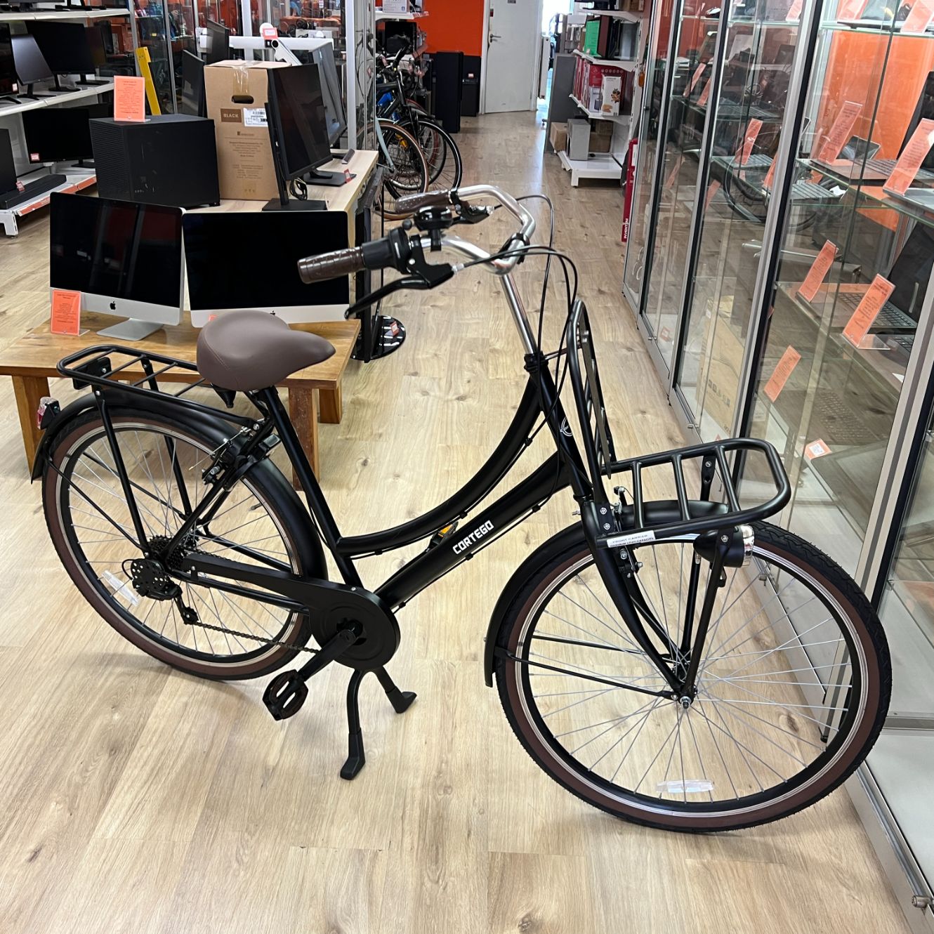 Cortego Cargo Transportfiets 28 inch Mat-zwart | 7 Versnellingen | Zeer nette Staat