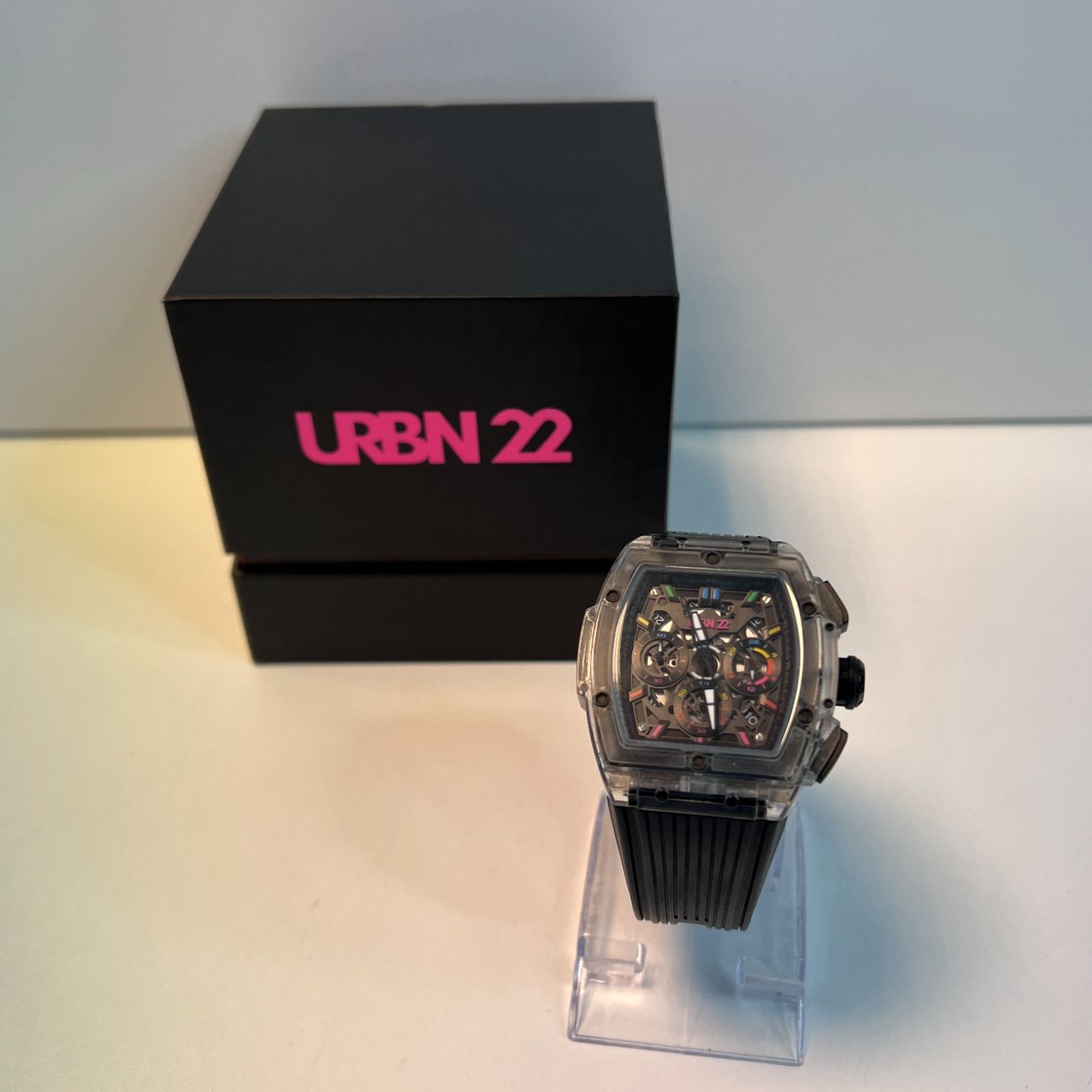 URBN22 Nitro Clear Mayhem streetlife chronograaf horloge | Nette Staat