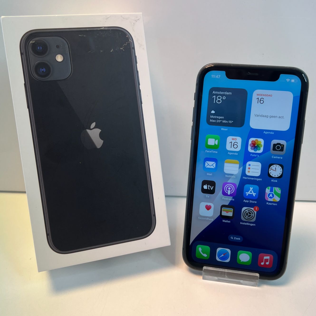 Apple iPhone 11 128GB Zwart | 100% | Gebruikte staat