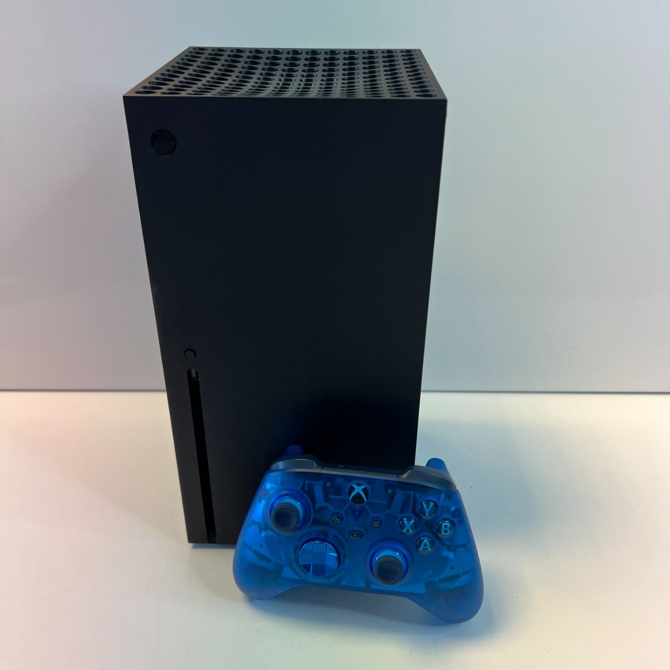 Xbox One series X Zwart + Blauwe controller | Gebruikt