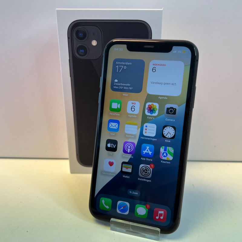 Apple iPhone 11 64GB Zwart | 82% | Nette staat