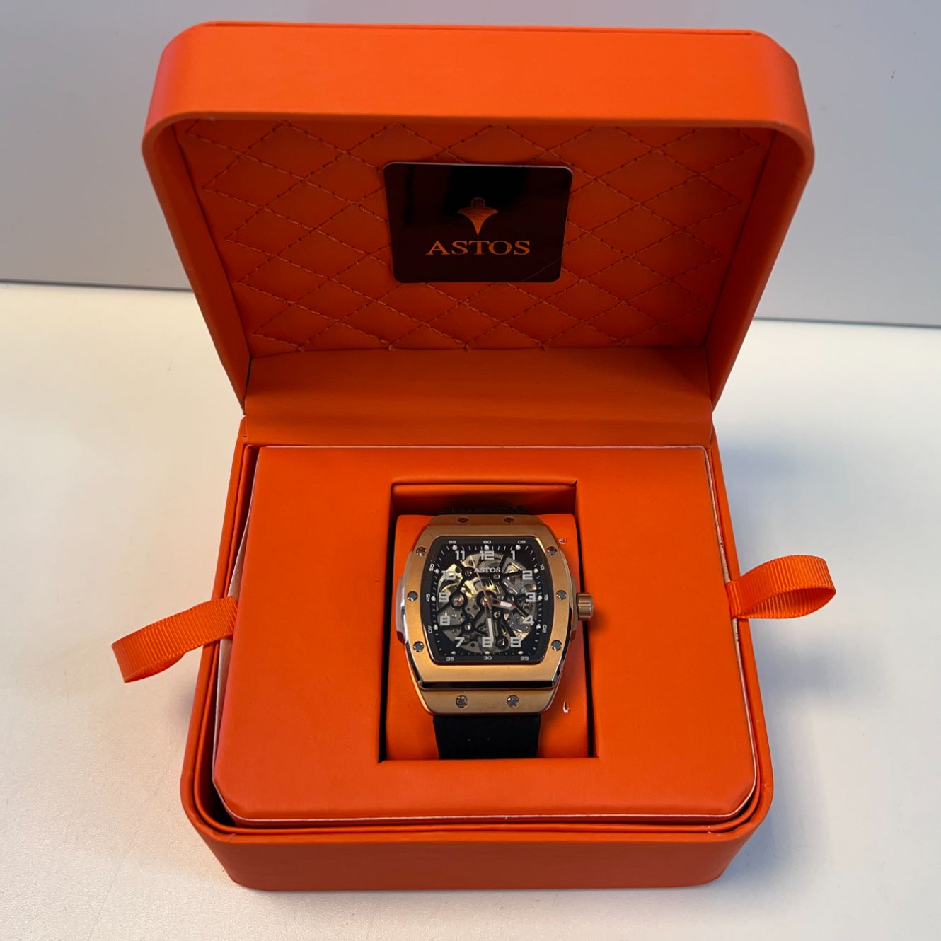 Astos Milionaire Rose Gold herenhorloge | Automaat 