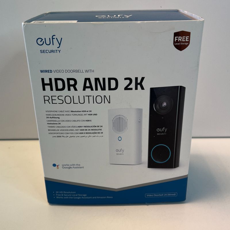 Eufy HDR And 2K Resolution Videodeurbel | Compleet in doos