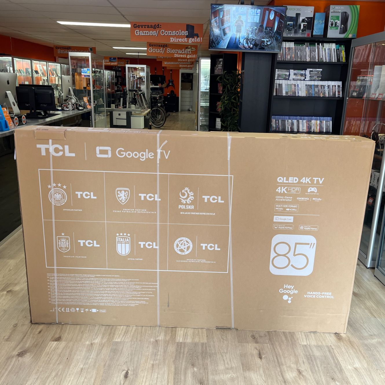 TCL 85C655 85 Inch 4K Smart Google TV | NIEUW in doos! +bon