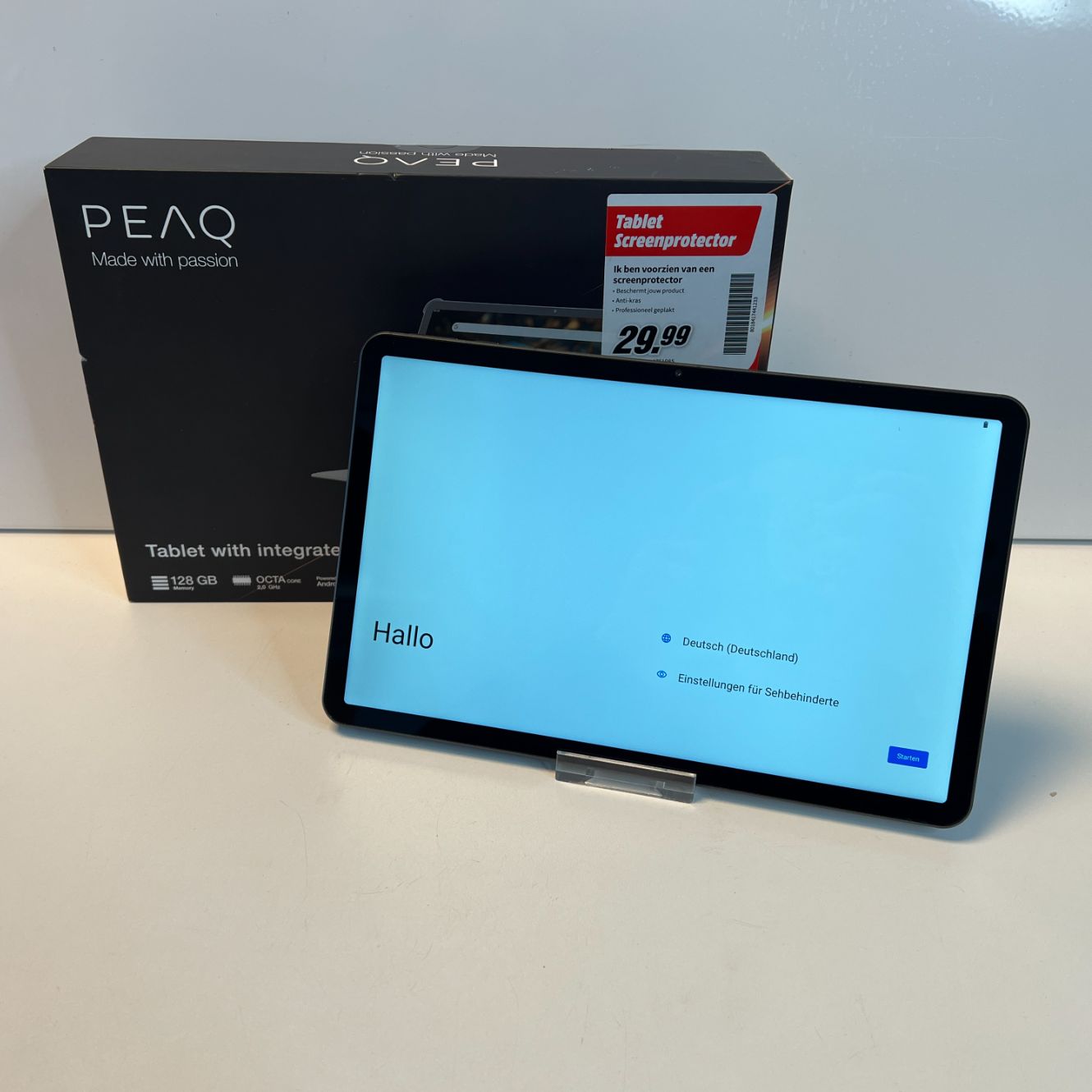 PEAQ Tablet 10980-F628E 128GB + Hoes | Ongebruikt