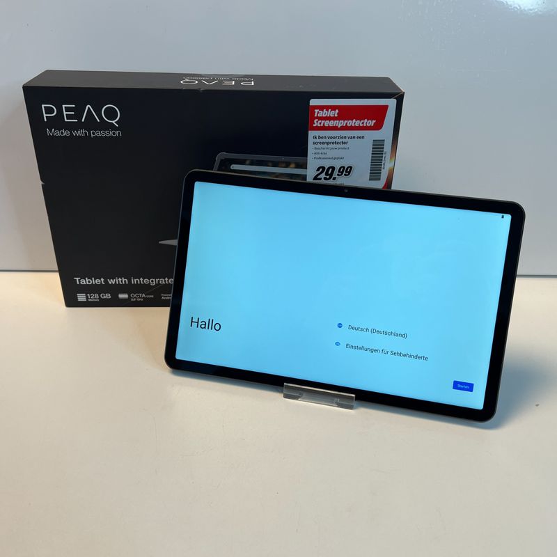 PEAQ Tablet 10980-F628E 128GB + Hoes | Ongebruikt