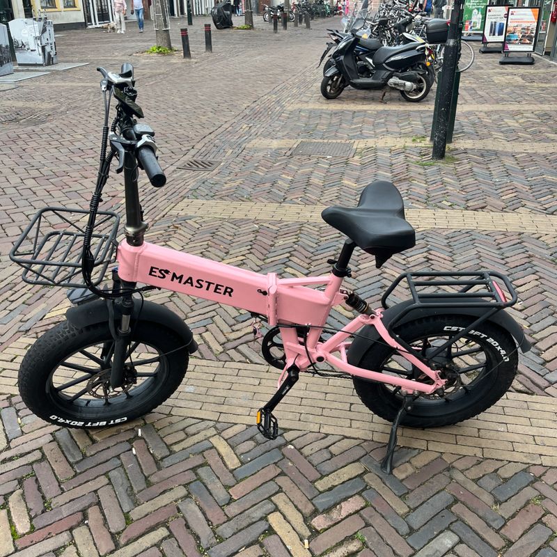 ESMASTER Rock Wheel Custom Pink Fatbike + Abus slot