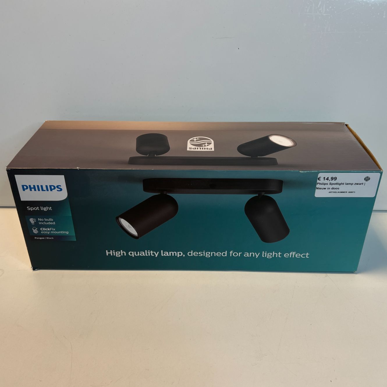 Philips Spotlight lamp zwart | Nieuw in doos