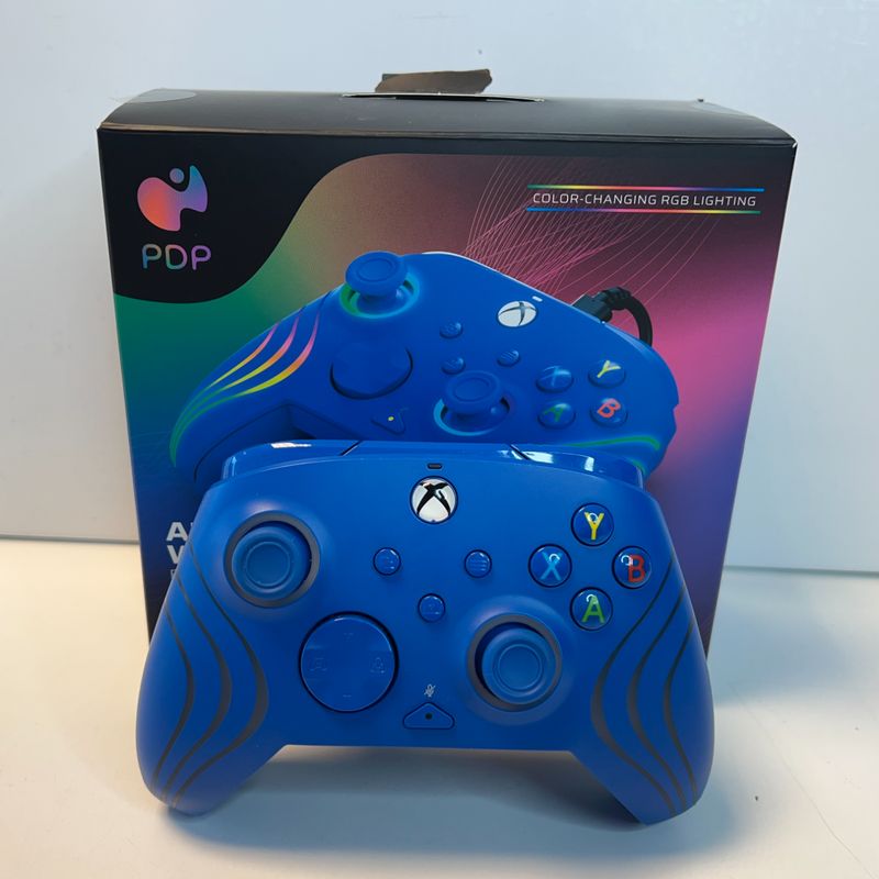 PDP Afterglow Wave Wired Controller Blauw | Nette Staat