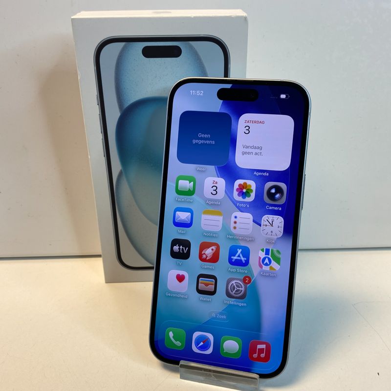 Apple iPhone 15 128GB Blauw | 82% | Nette staat!