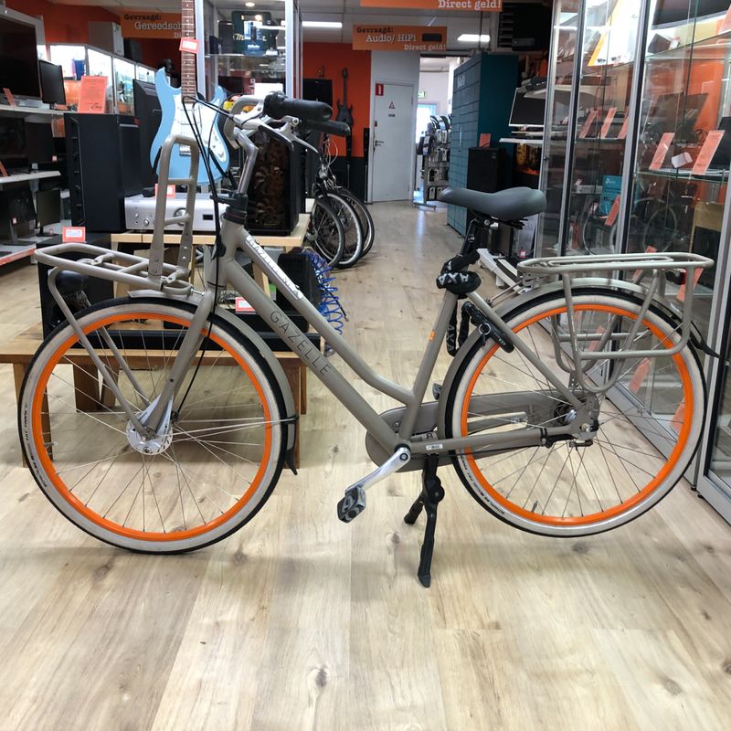 Gazelle Heavy Duty Damesfiets Grijs\Oranje | Nette staat