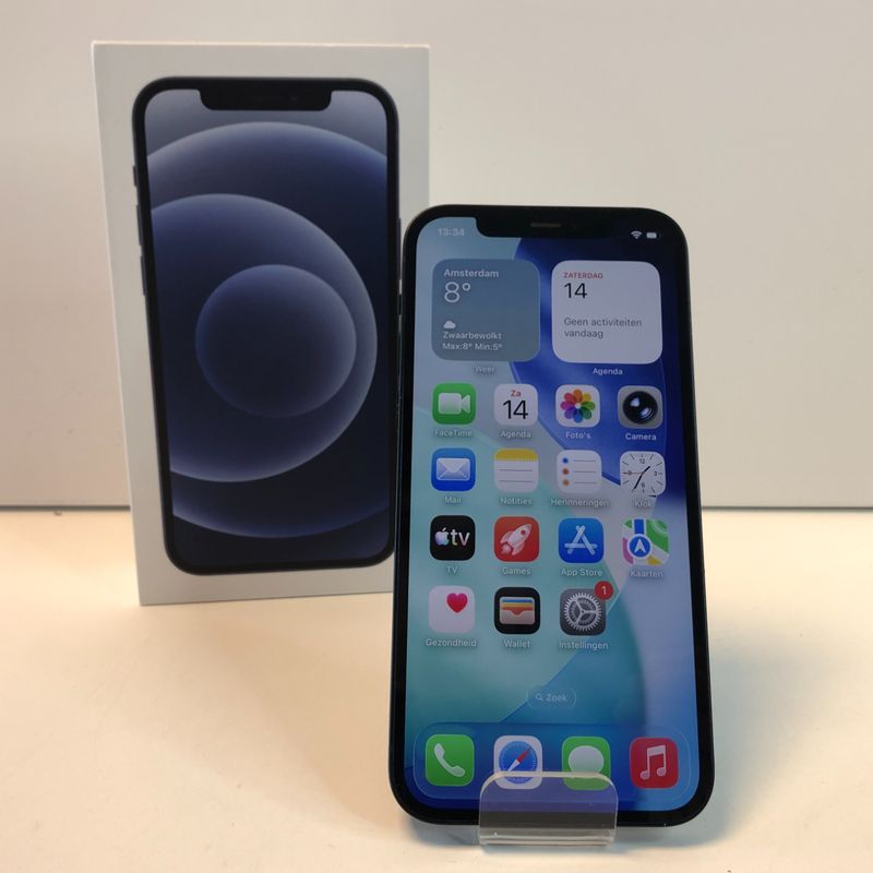 Apple iPhone 12 64GB Zwart | Gebruikt | 87%
