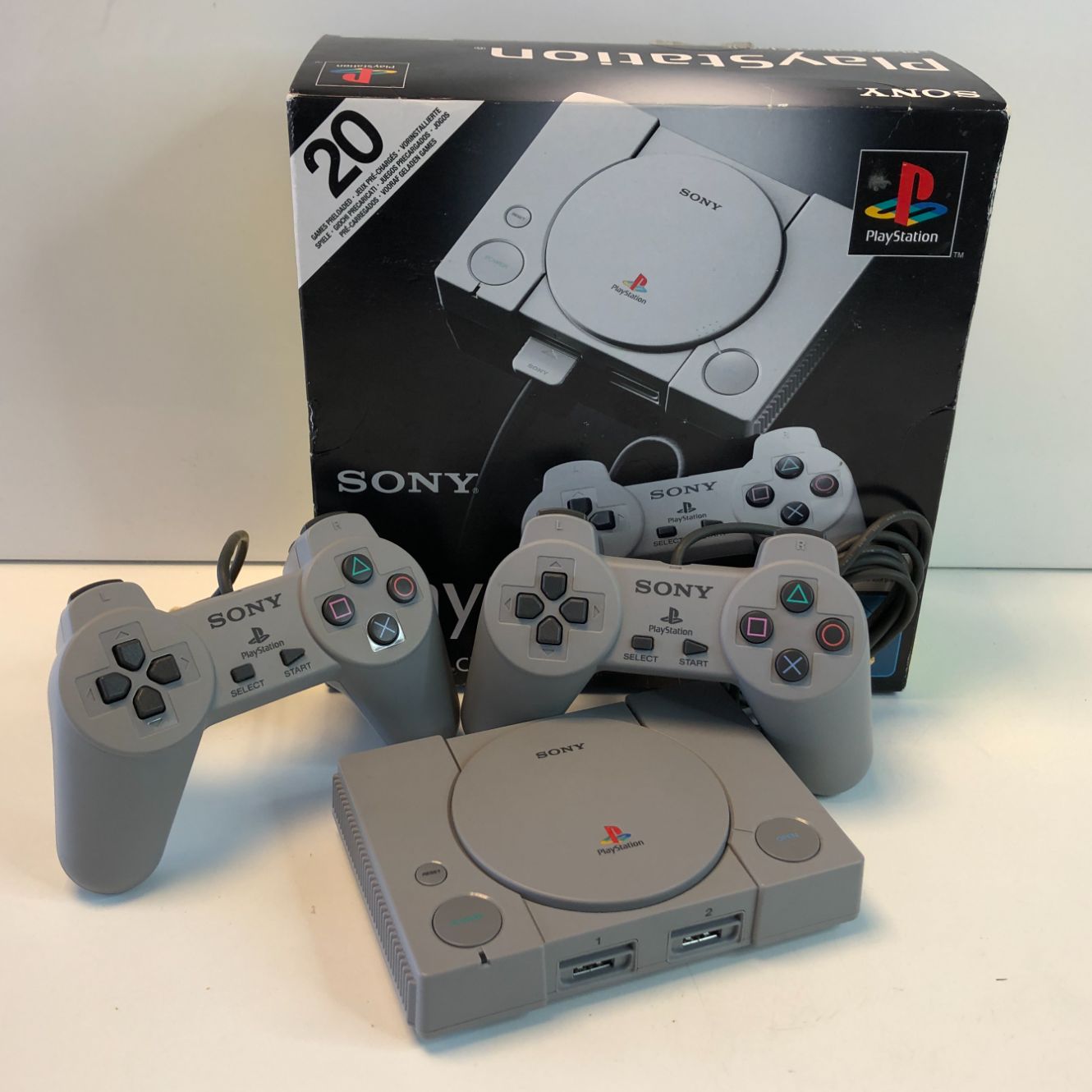 Sony Playstation 1 Mini Grijs + 2 Controller | Zeer Net