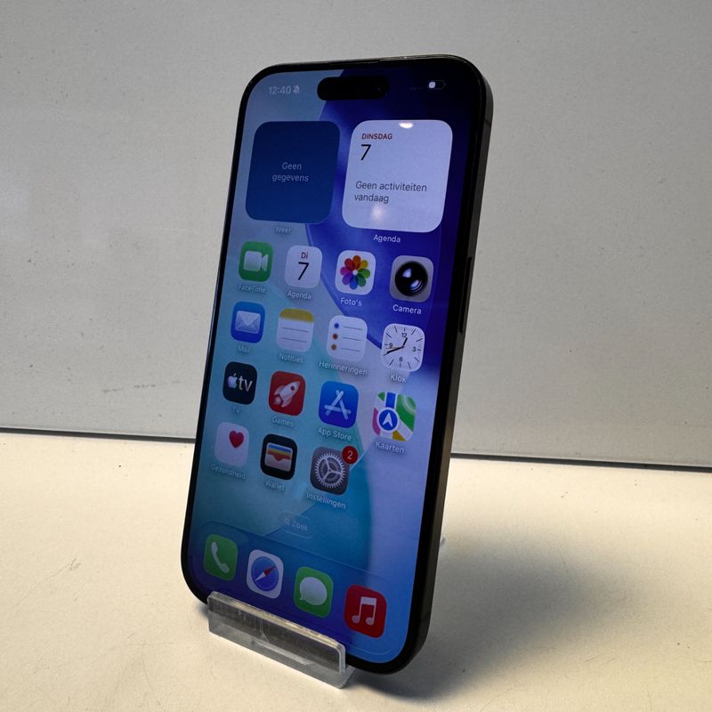 Apple iPhone 15 Pro 128GB Zwart | 89% | Nette staat!