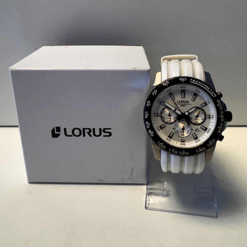 Lorus Chronograph Herenhorloge Wit / Zwart | Nette Staat