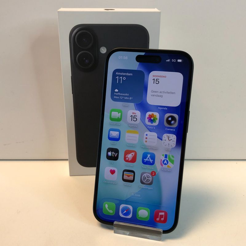 Apple iPhone 16 128GB Zwart | 100% | Nette Staat
