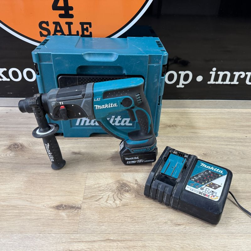 Makita DHR202 Combi Hamer + 18V 5Ah + lader