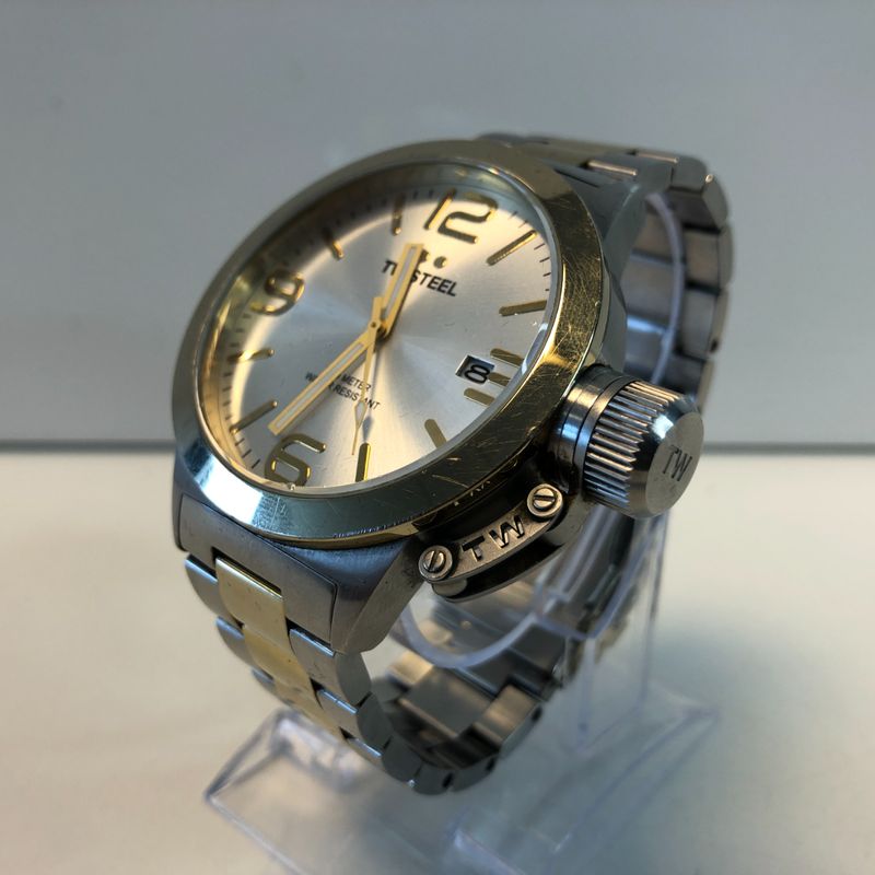 TW Steel Canteen Horloge Zilver/Goud Kleurig | Nette Staat