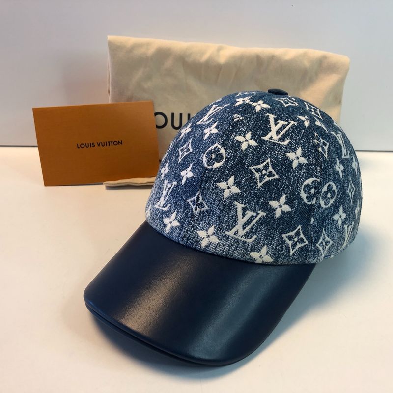 Louis Vuitton Monogram Jacquard Denim Cap + bon!