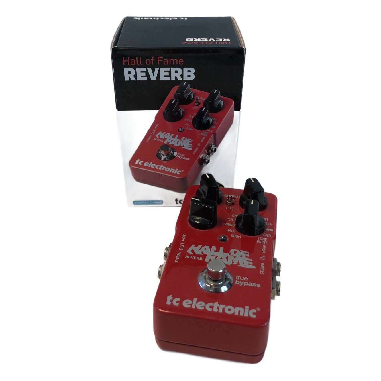 TC Elektronic Hall Of Fame True Bypass Effectenpedaal Rood